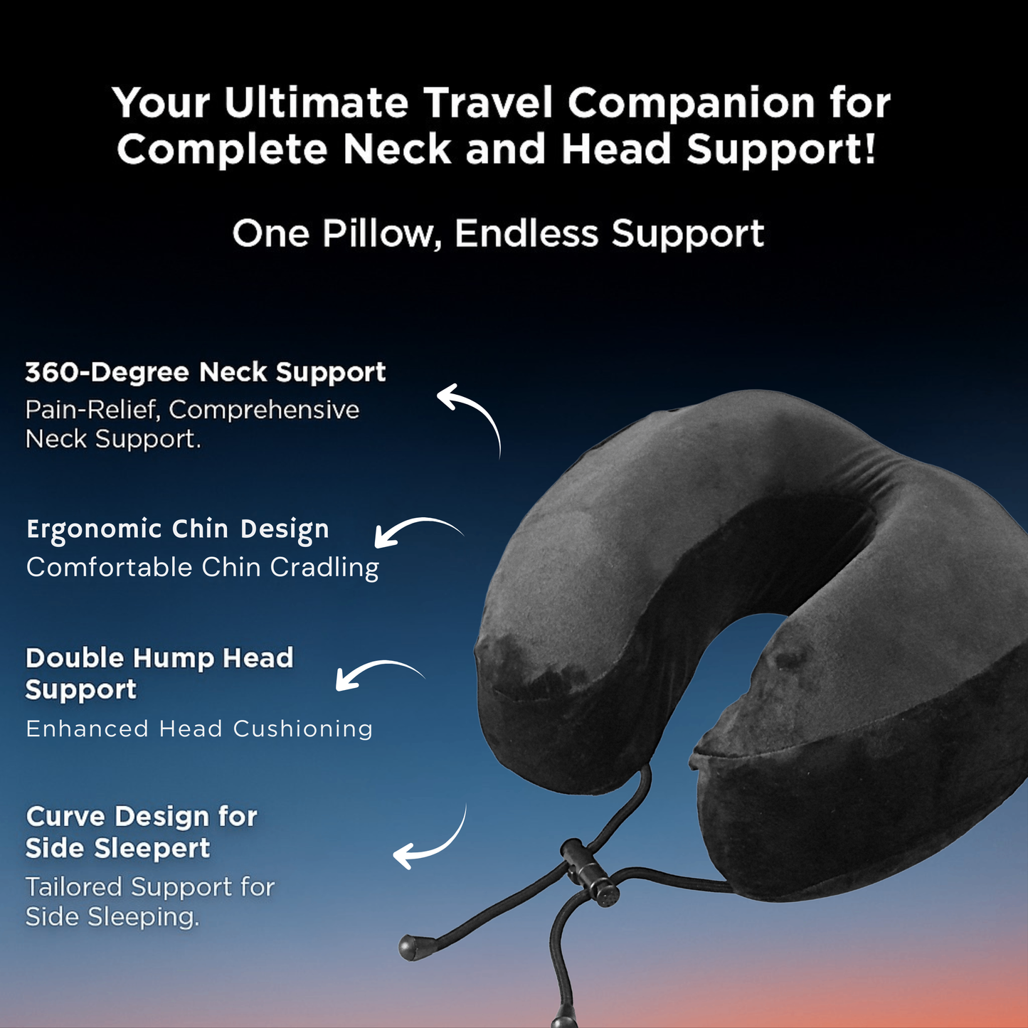Neck Travel Pillow with Humps